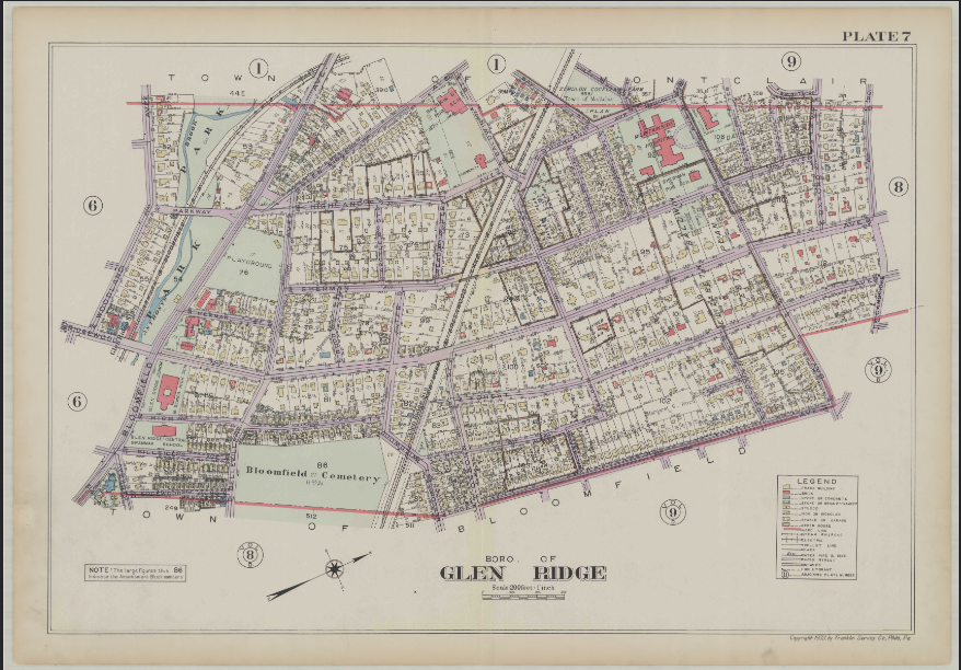 Glen Ridge Map