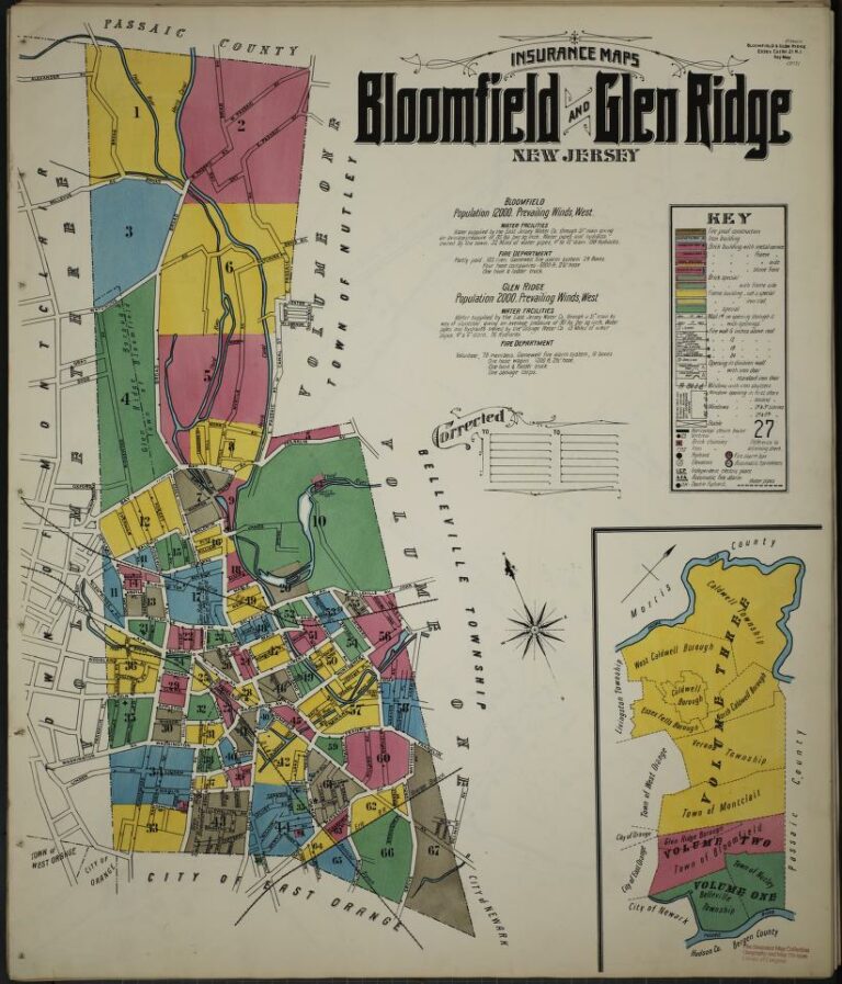 Image 1 of Sanborn Fire Insurance Map from Essex Co., Essex County, New Jersey.