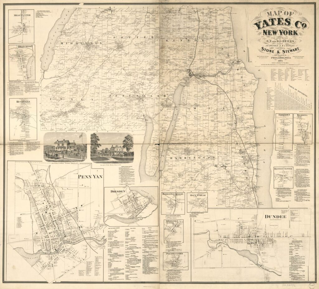 Map of Yates Co., New York - from actual surveys