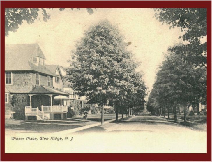 Winsor Place, Glen Ridge NJ c1910 Vintage Postcard